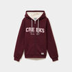 Sweat &agrave; capuche doublure effet sherpa violet fonc&eacute; femme