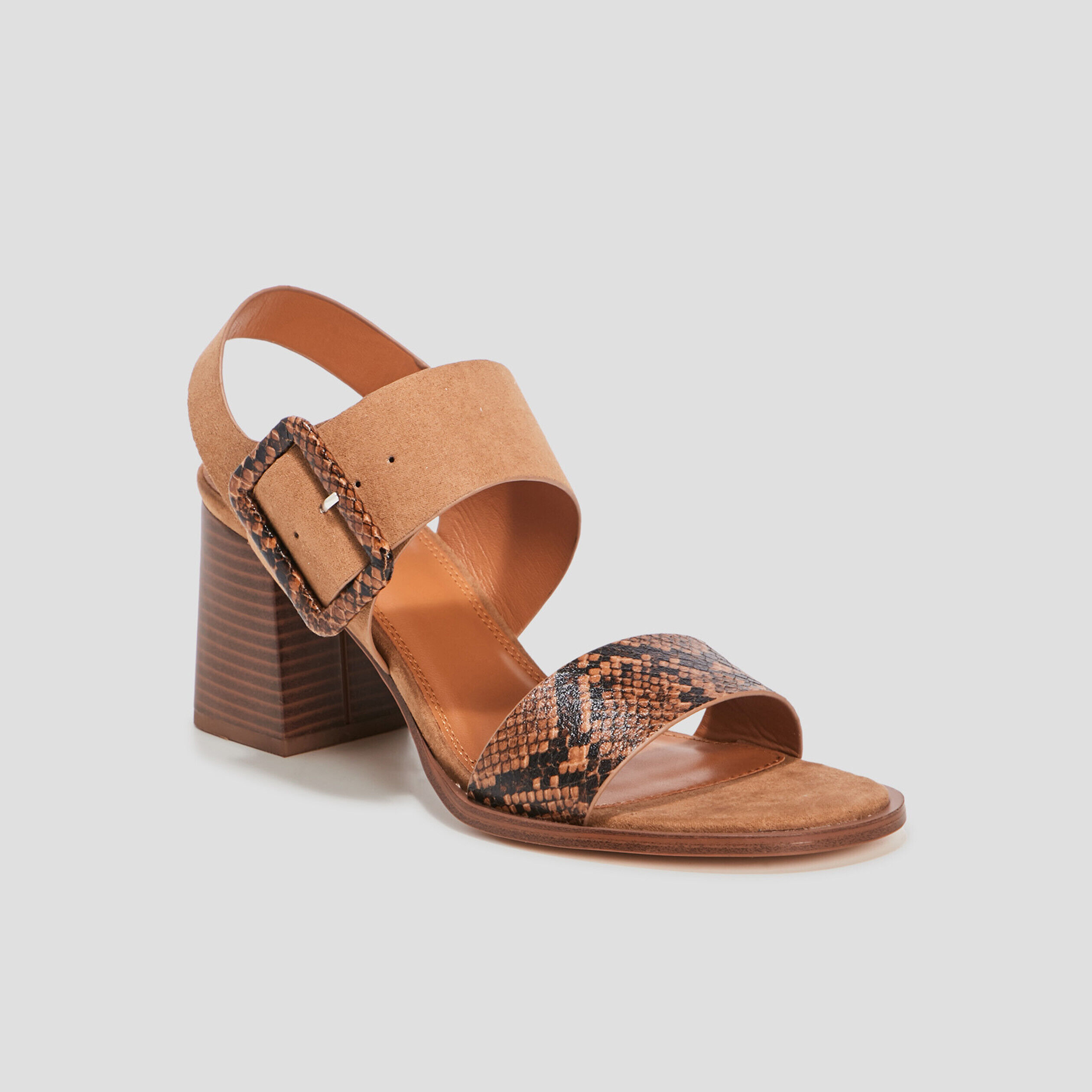 Sandales à talons marron femme LH