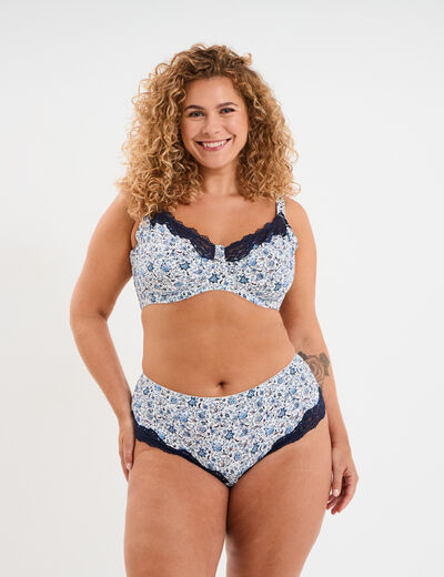 Soutien-gorge emboitant microfibre blanc femme grande taille