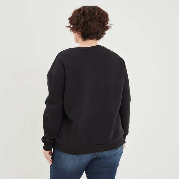 Sweat de Noël col rond Stitch noir femme grande taille