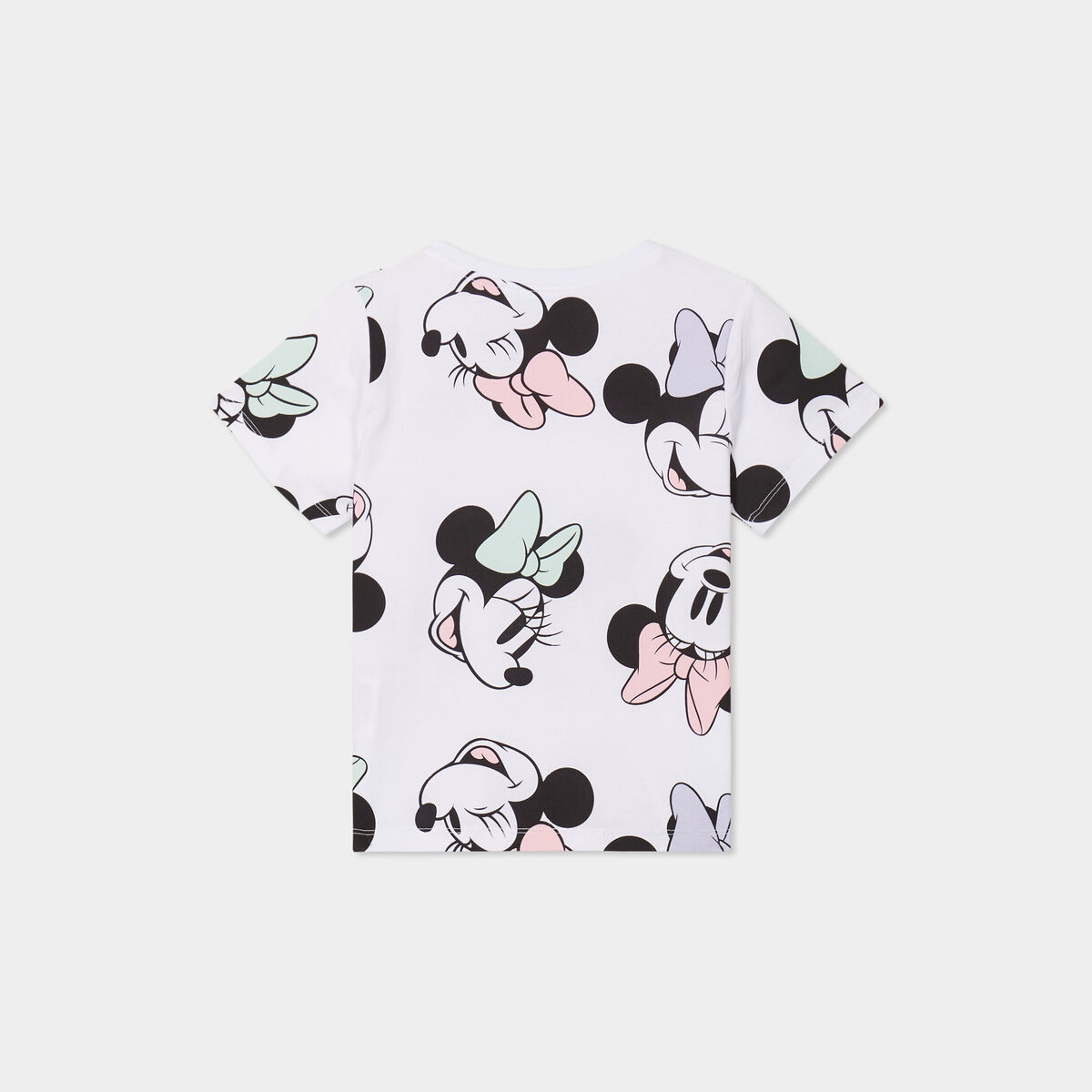 T-shirt manches courtes coton Minnie blanc fille