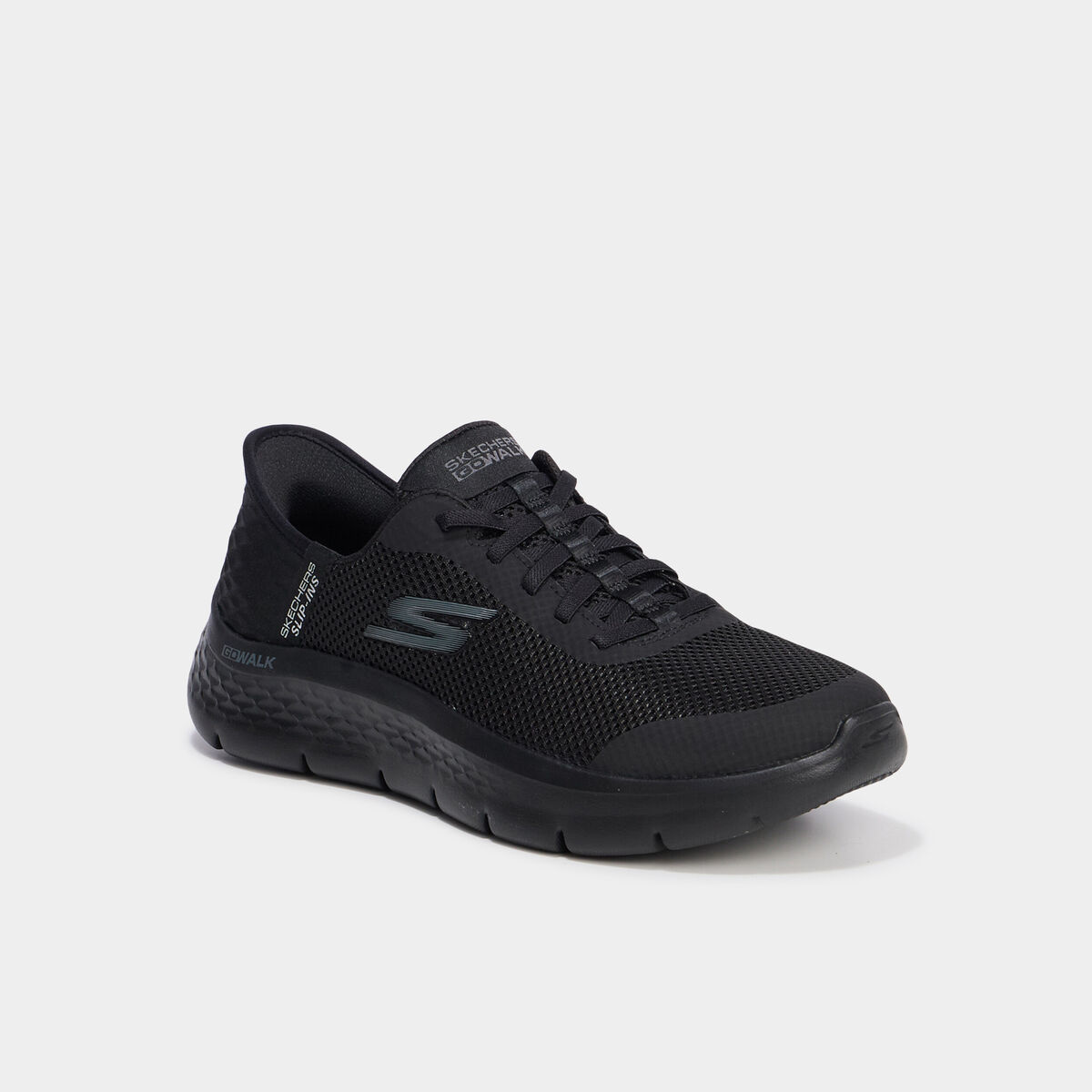 Baskets running lacets élastiqués noir femme