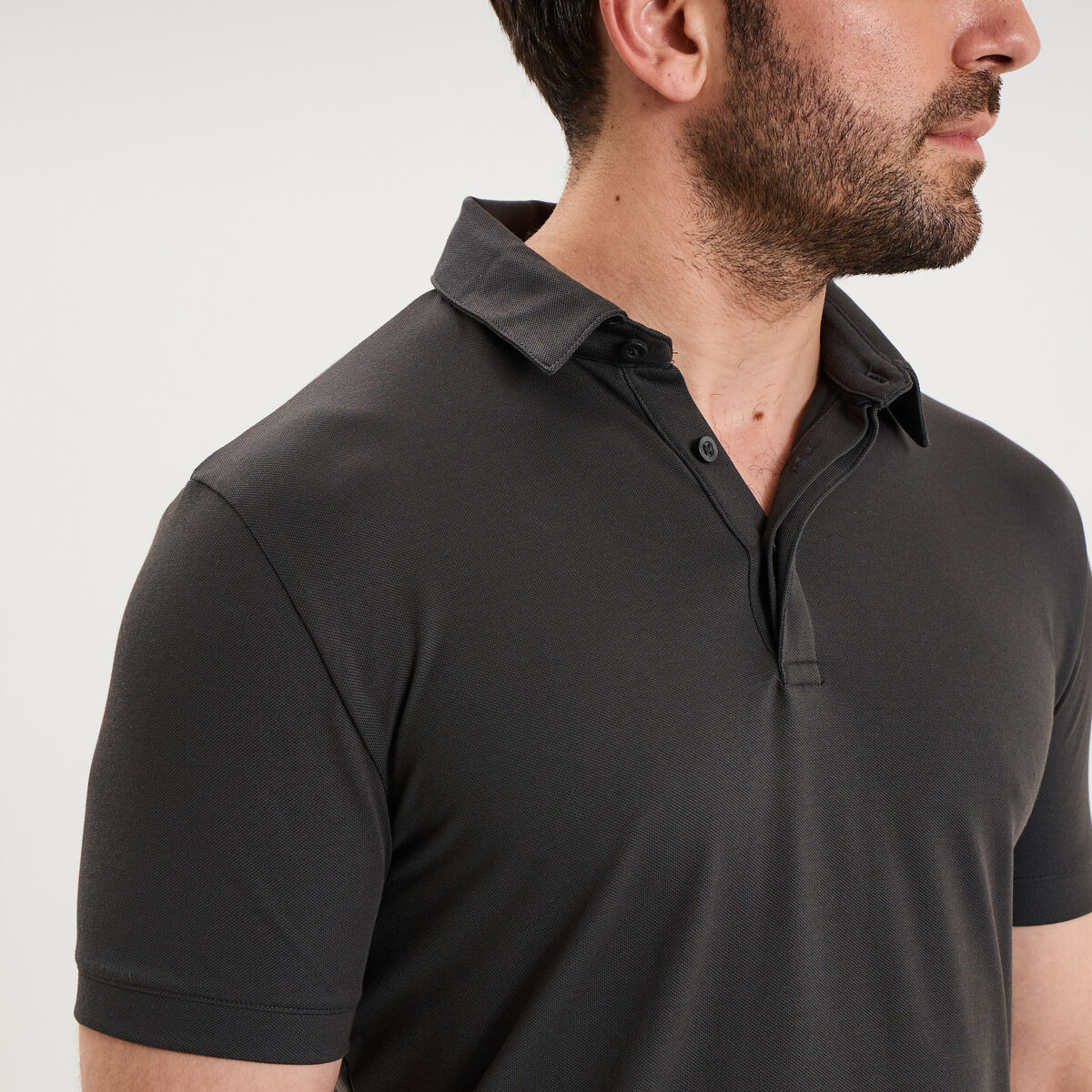 Polo manches courtes gris homme