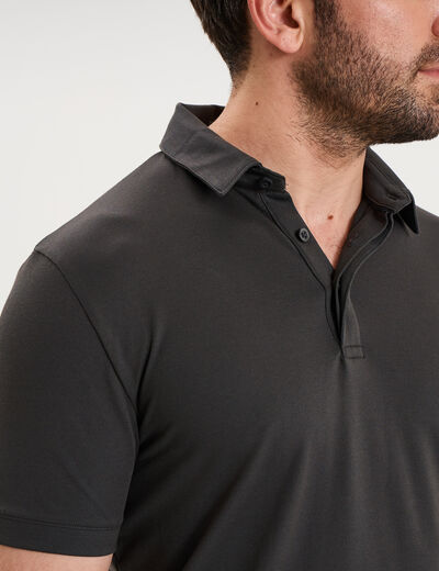 Polo manches courtes gris homme