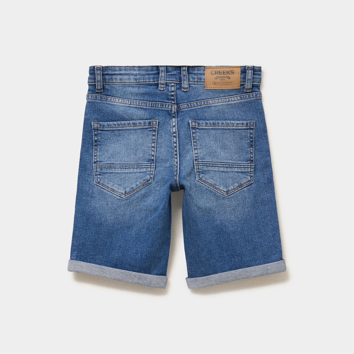 Bermuda regular en jean denim stone gar&ccedil;on