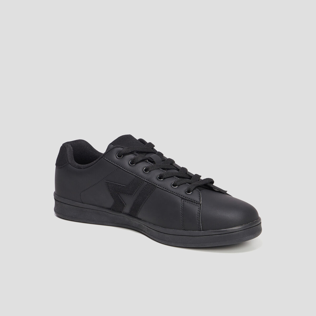 Tennis basses à lacets noir homme