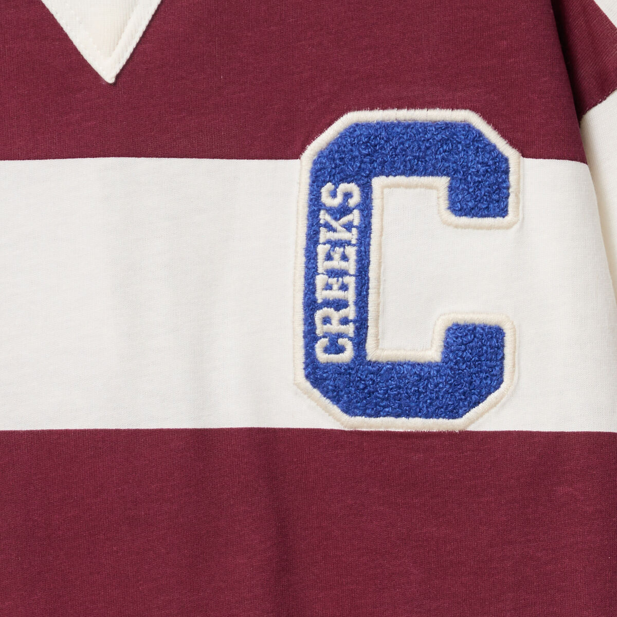 T-shirt col rond manches longues coton bordeaux garçon