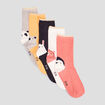 Lot 5 paires chaussettes multicolore fille