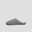 Chaussons mules intérieur fourré gris homme