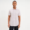 Chemise manches courtes coton ecru homme