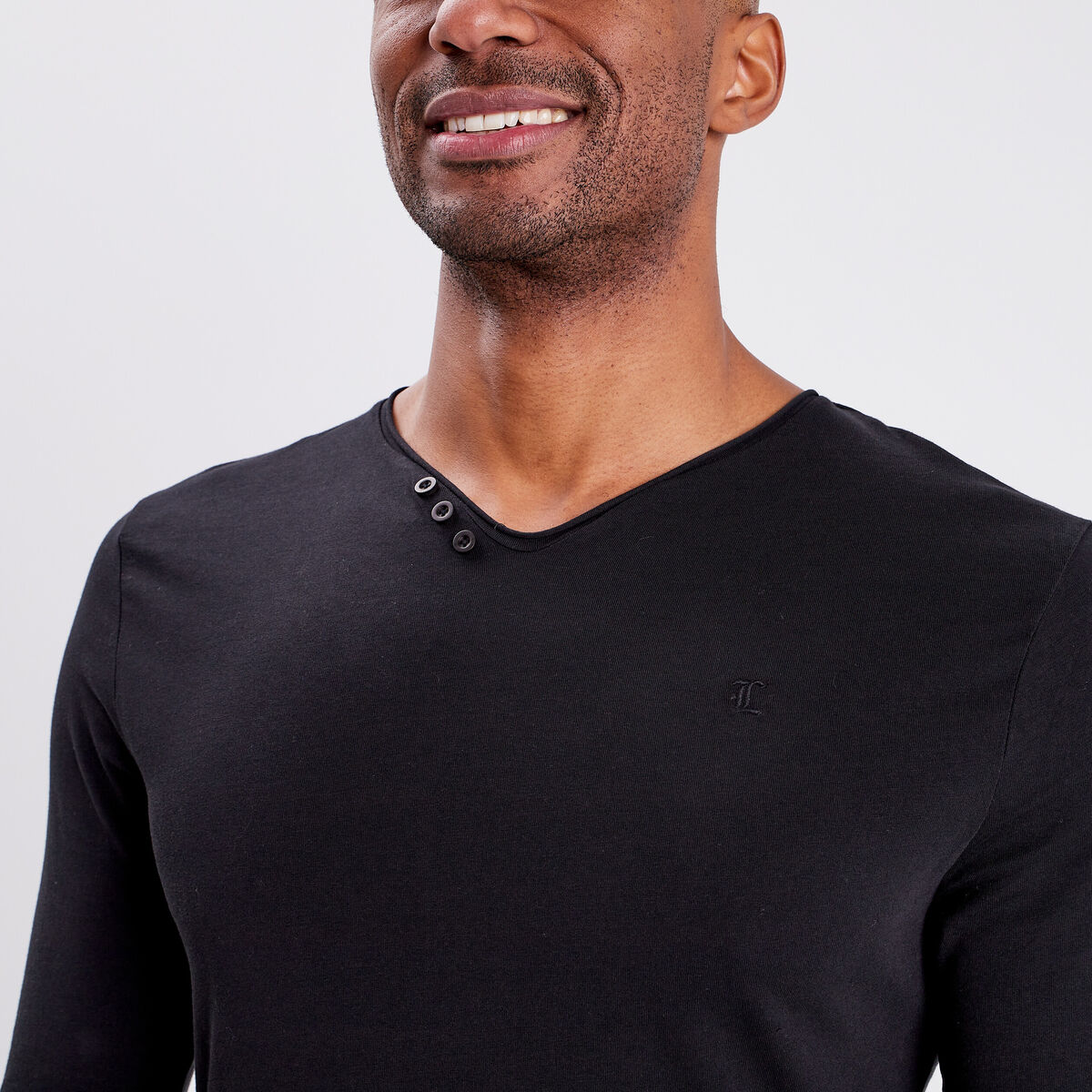 T-shirt manches longues Liberto noir homme