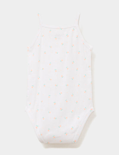Lot 3 bodies coton bretelles fines rose clair b&eacute;b&eacute;