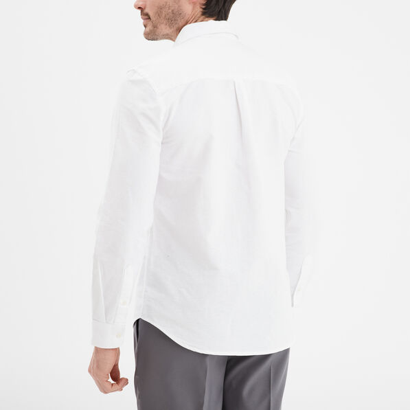 Chemise coton manches longues Creeks blanc homme