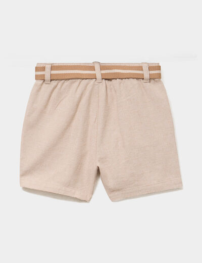 Short avec ceinture sable b&eacute;b&eacute; gar&ccedil;on