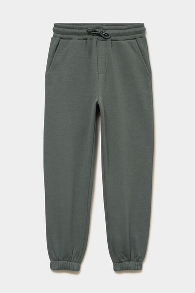 Pantalon de jogging confort doubl&eacute; vert kaki gar&ccedil;on