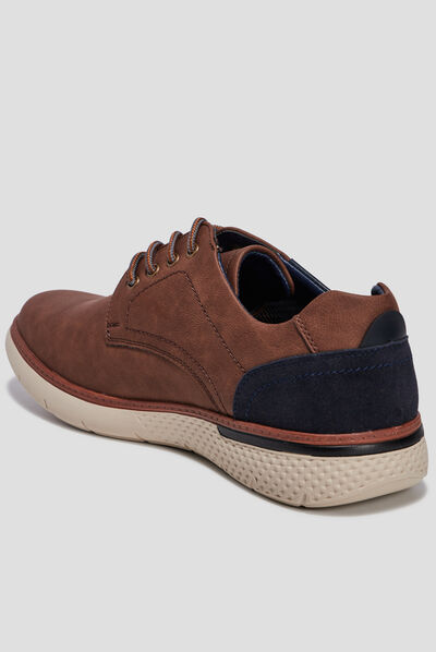 Derbies à lacets marron homme