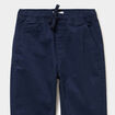 Pantalon chino droit taille ajustable bleu marine gar&ccedil;on