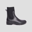 Bottes de pluie façon chaussette noir femme