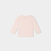 Lot 3 t-shirts col rond &agrave; volants coton rose clair b&eacute;b&eacute; fille