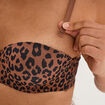 Soutien-gorge bandeau microfibre marron femme