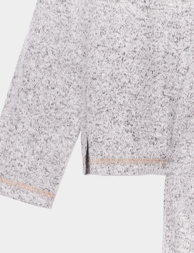 Ensemble pyjama pantalon resserré panda gris clair fille
