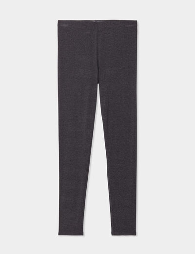 Legging taille élastiquée gris foncé femme