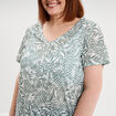 T-shirt manches courtes ecru femme grande taille