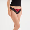 String avec micro dentelle rouge femme