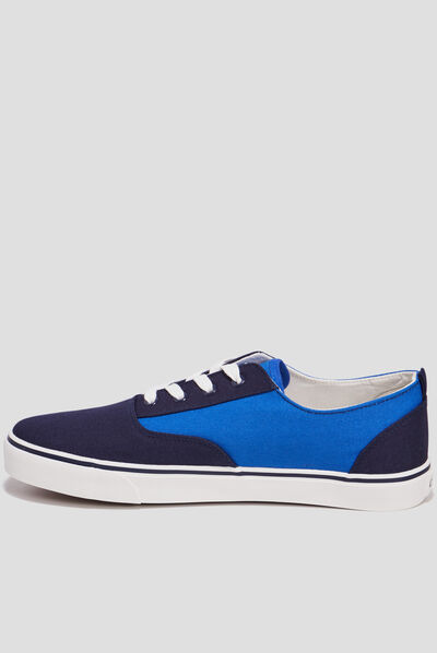 Tennis en toile à lacets Creeks bleu homme