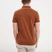 Polo manches courtes 1 poche coton marron homme