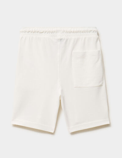 Short de jogging coton blanc gar&ccedil;on