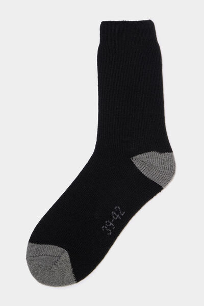 Lot 3 paires chaussettes thermiques noir homme
