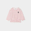 Sweat manches longues détails pailletés vieux rose bébé fille