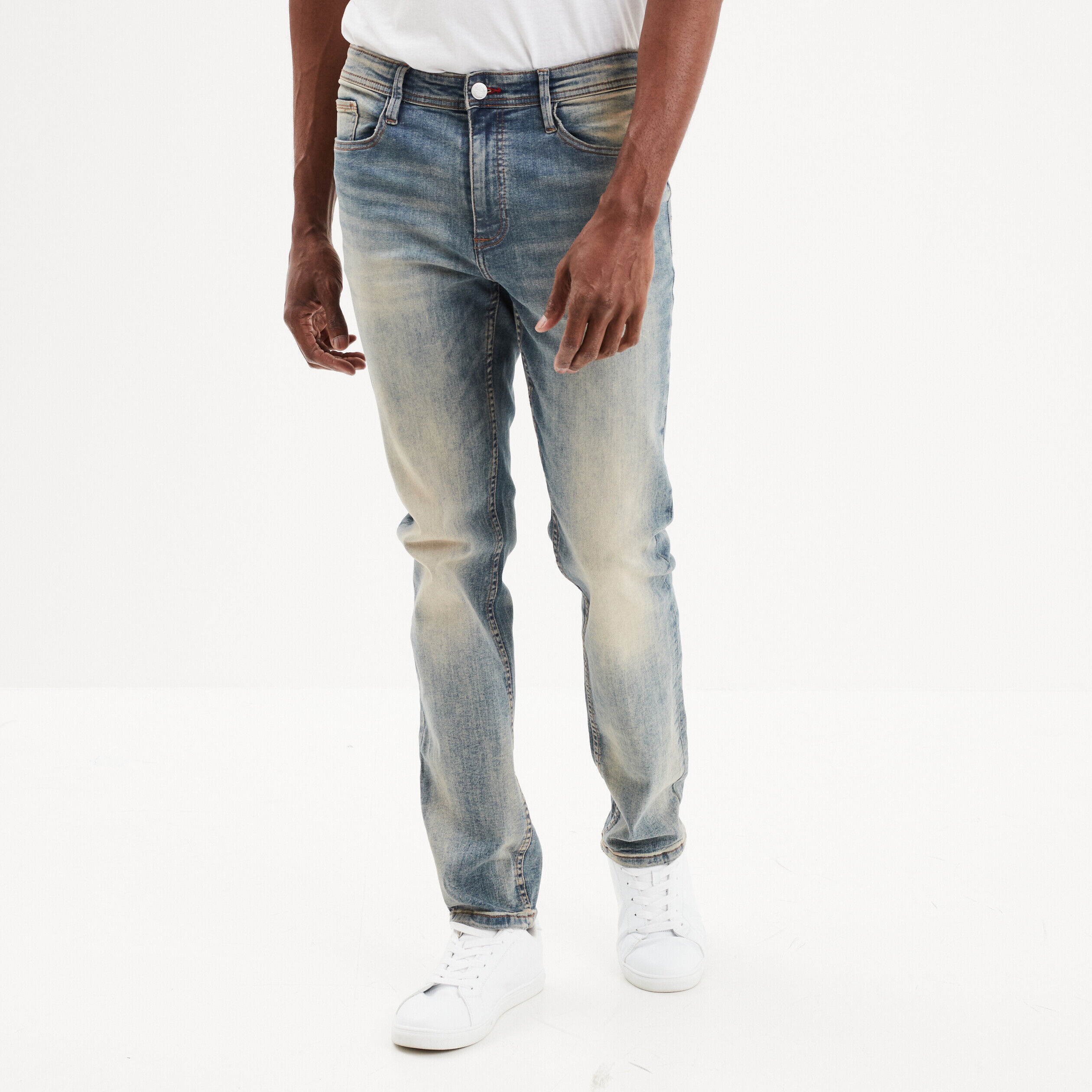 Jeans straight 5 poches Creeks denim dirty homme CREEKS
