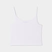 Débardeur cropped côtelé blanc femme