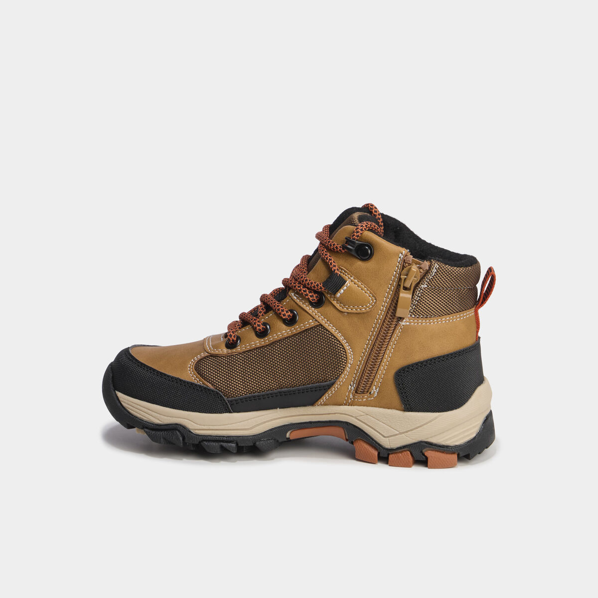 Boots zipp&eacute;es &agrave; lacets camel gar&ccedil;on