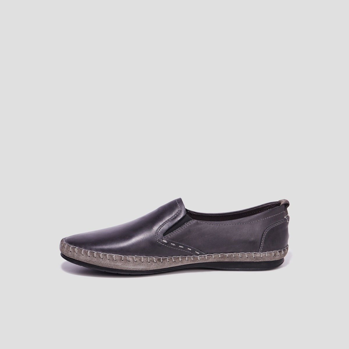 Loafers en cuir Walking gris homme