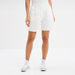 Short large avec pinces blanc femme