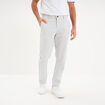 Pantalon chino droit stretch gris clair homme