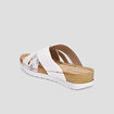 Mules pied large en cuir Confortissimo blanc femme