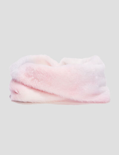 Tour de cou fausse fourrure multicolore fille