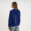 Sweat zipp&eacute; &agrave; capuche bleu fonc&eacute; femme