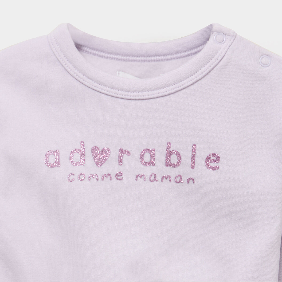 Sweat col rond manches longues parme b&eacute;b&eacute; fille