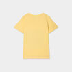 T-shirt sequins r&eacute;versibles coton jaune clair gar&ccedil;on