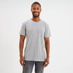 T-shirt droit en coton manches courtes gris homme