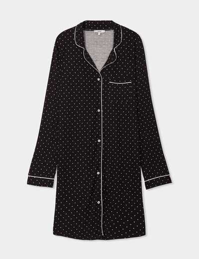Chemise de nuit liquette noir femme