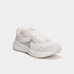 Baskets running &agrave; lacets gris argent femme