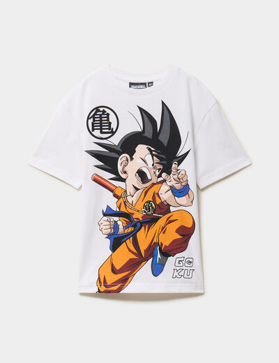 T-shirt manches courtes Dragon Ball blanc gar&ccedil;on