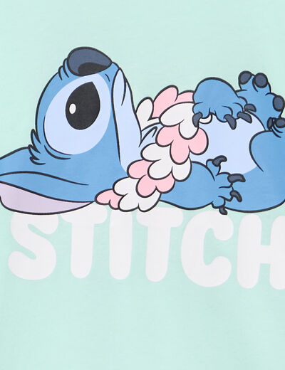 Ensemble pyjama 2 pi&egrave;ces coton Stitch vert clair fille