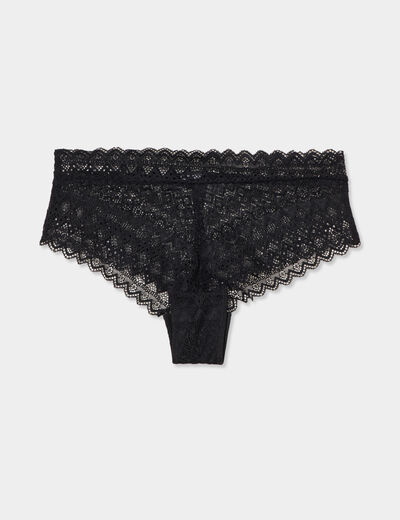 Shorty en dentelle noir femme